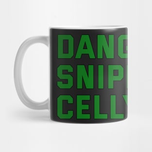 DANGLE. SNIPE. CELLY. Mug